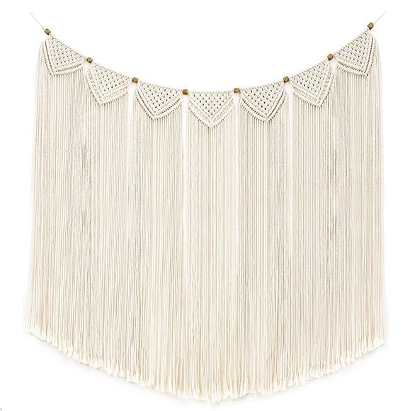 Macrame Wall Decor Hanging Curtain Fringe Tapestry - Picture 2 of 6